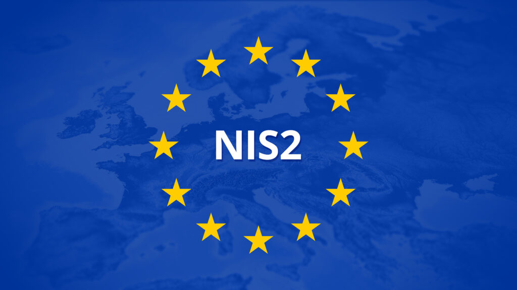 Logo EU, in dem NIS-2 steht